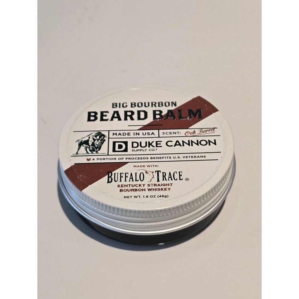 Duke Cannon Big Bourbon Beard Balm Buffalo Trace Oak Barrel Scent 1.6 oz New